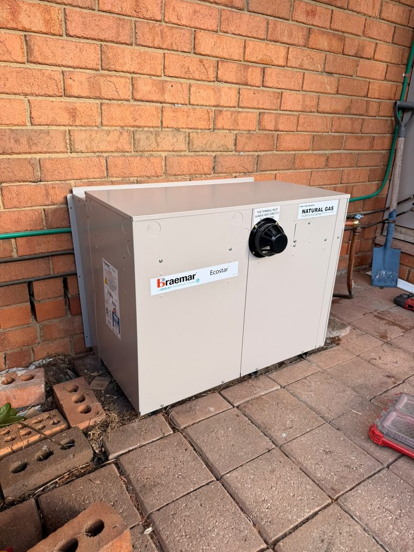 braemar external gas ducted heater