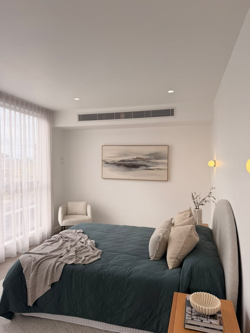 ducted reverse cycle system bedroom slot diffuser