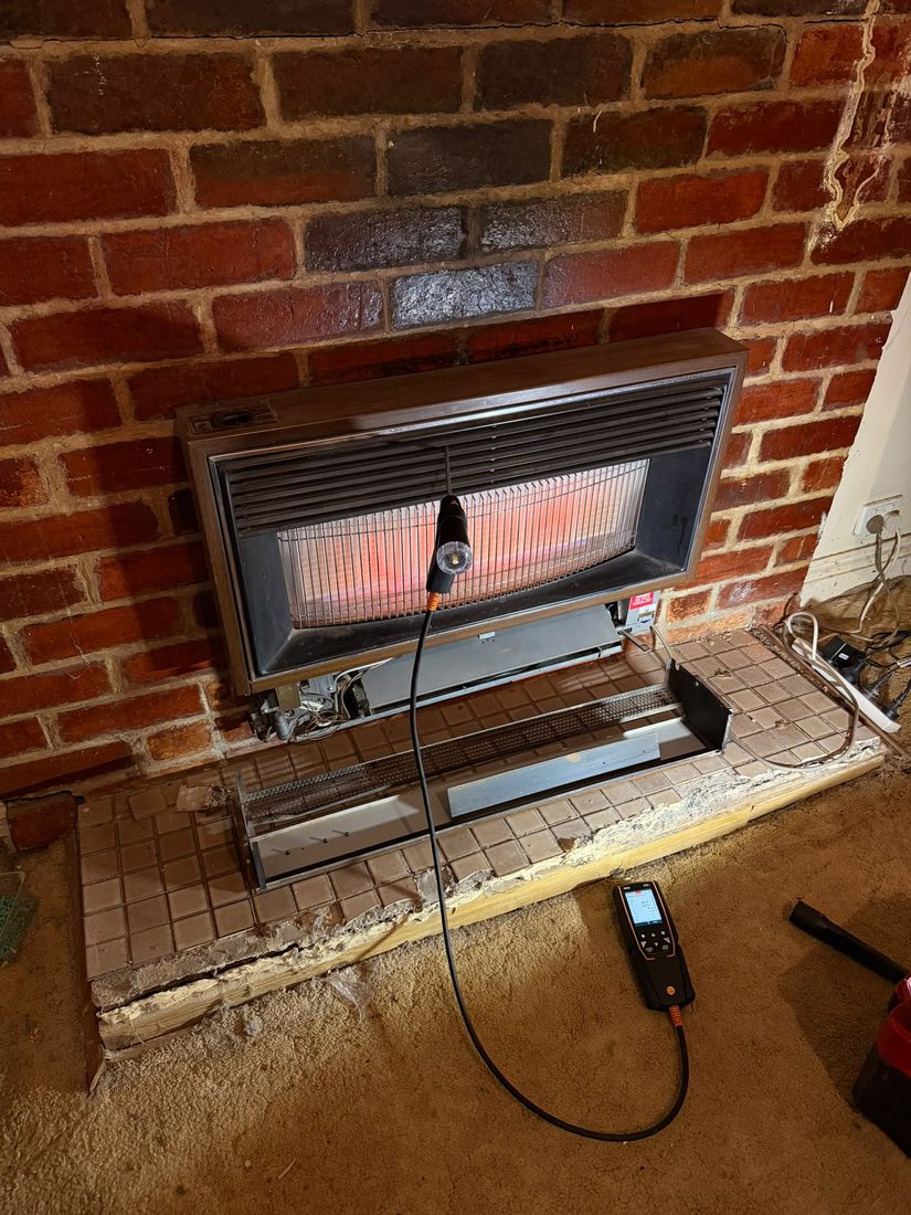 Gas heater service and carbon monoxide test by Macedon Ranges Gas & Air